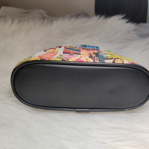 Vintage Bueno 8.5" x 6.5" Retro Style Sequin Mini Shoulder Bag Purse US Cities - Picture 8 of 11